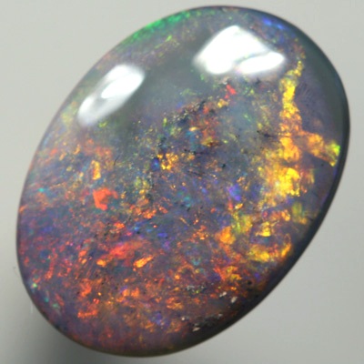 SOLID SEMI BLACK OPAL Burning red over blue SEE VIDEO